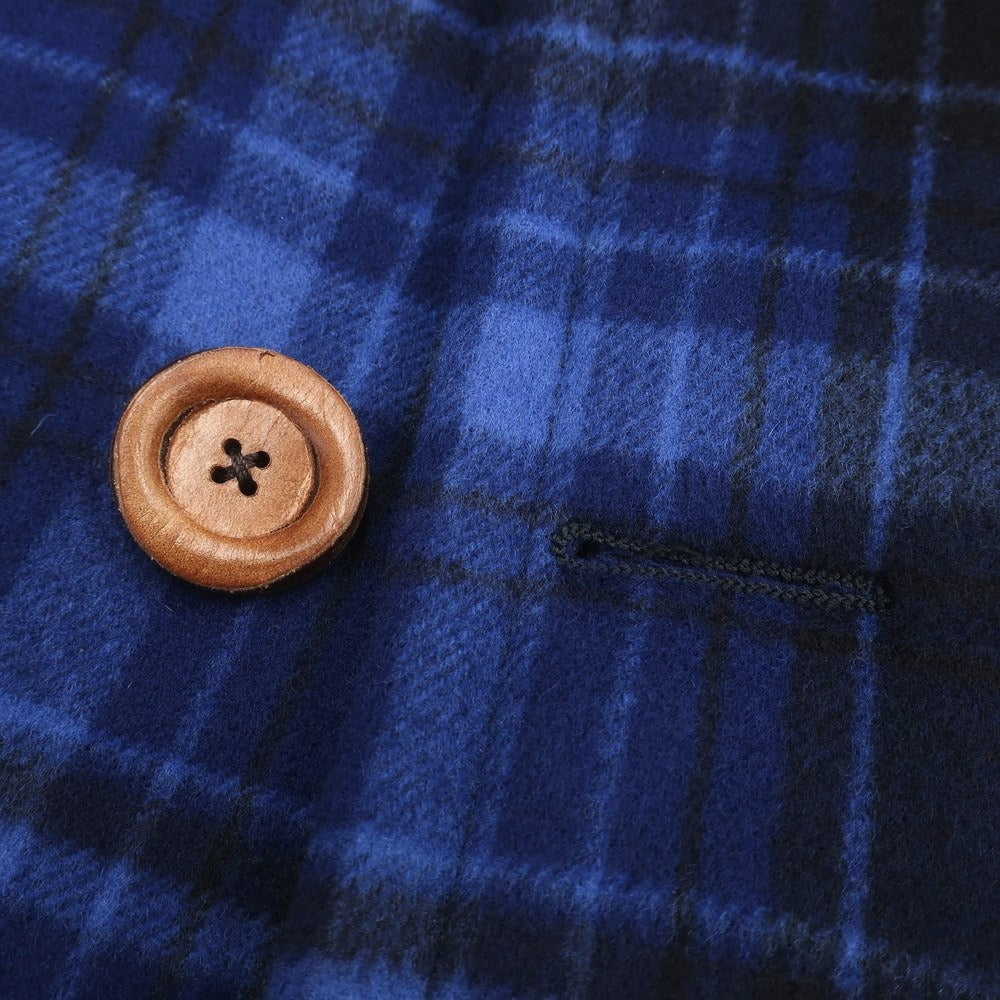 [New] Belvest Wool Check Peacoat Blue x Black [Size 48] [BLU] [A/W] [Condition Rank N] [Men&