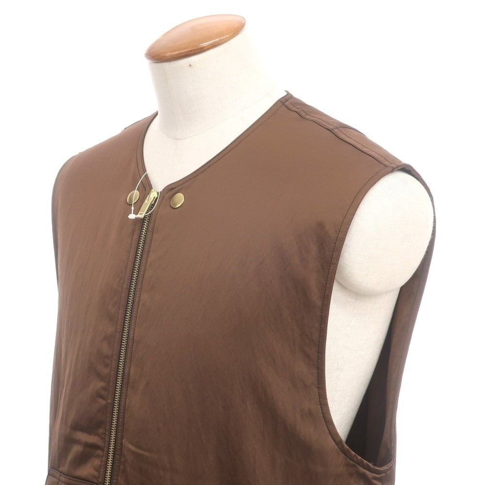 [Used] JIL SANDER Rayon Nylon Padded Vest Blouson Brown [Size 44] [BRW] [A/W] [Condition Rank B] ​​[Men&