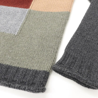 [Used] Della Ciana pullover knit
 Gray x Brown x Green [Size 48] [GRY] [A/W] [Condition Rank B] ​​[Men&