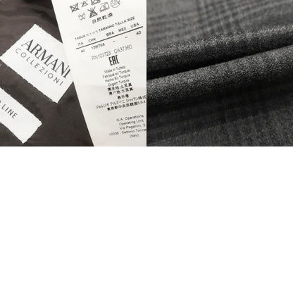 [Used] Armani Collezioni G LINE wool check 2B tailored jacket, grey [Size 40] [GRY] [A/W] [Condition Rank B] ​​[Men&