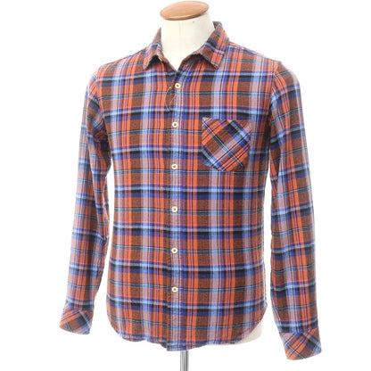 [Used] JOURNAL STANDARD Cotton Check Flannel Shirt Orange x Blue [Size M] [ORG] [A/W] [Condition Rank B] ​​[Men&