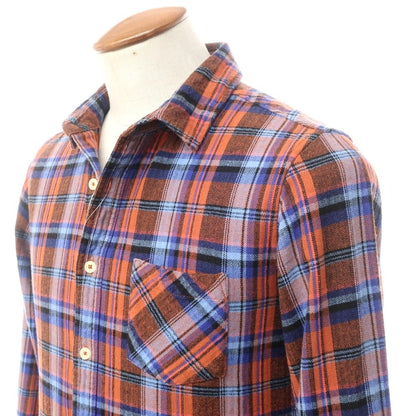 [Used] JOURNAL STANDARD Cotton Check Flannel Shirt Orange x Blue [Size M] [ORG] [A/W] [Condition Rank B] ​​[Men&