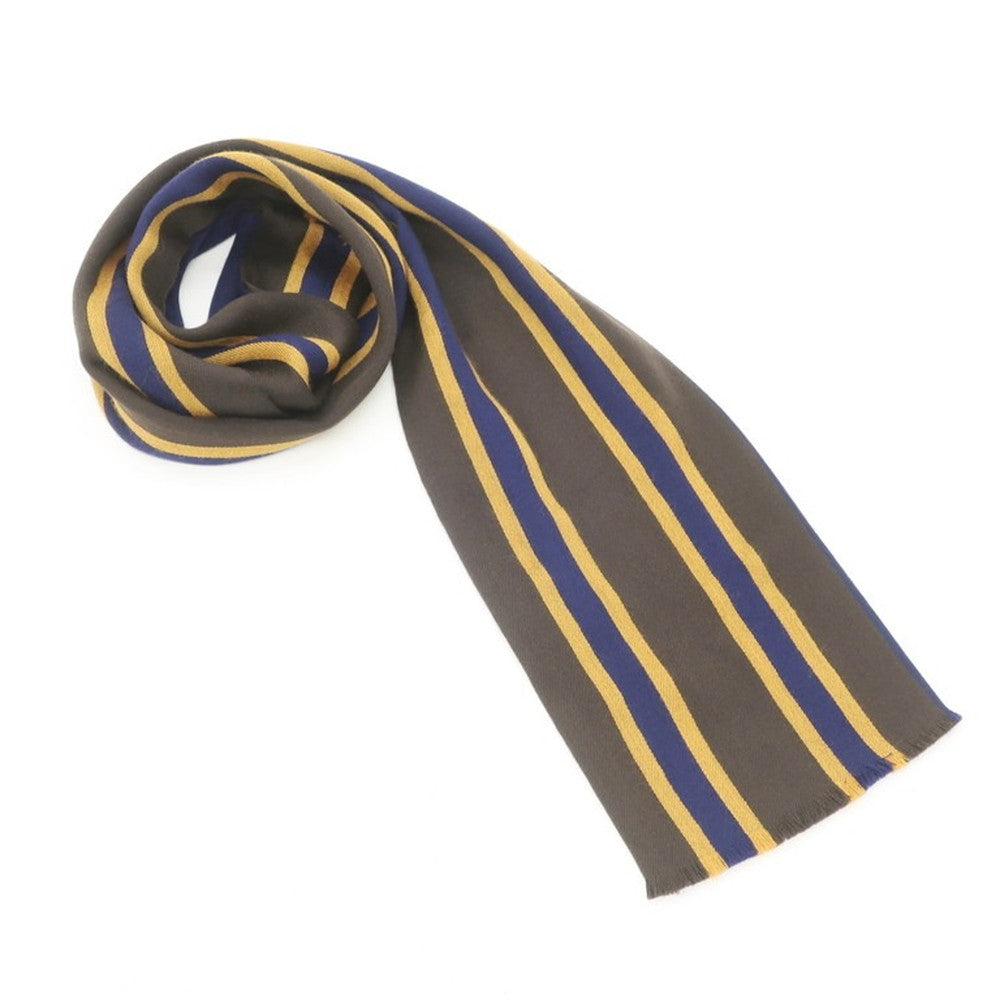 [New outlet] GIERRE scarf
 Brown x Navy [BRW] [A/W] [Condition Rank N-] [Men&