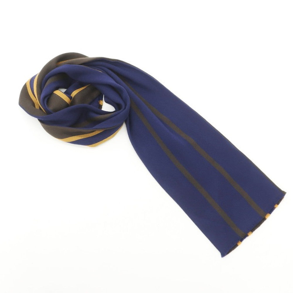 [New outlet] GIERRE scarf
 Brown x Navy [BRW] [A/W] [Condition Rank N-] [Men&