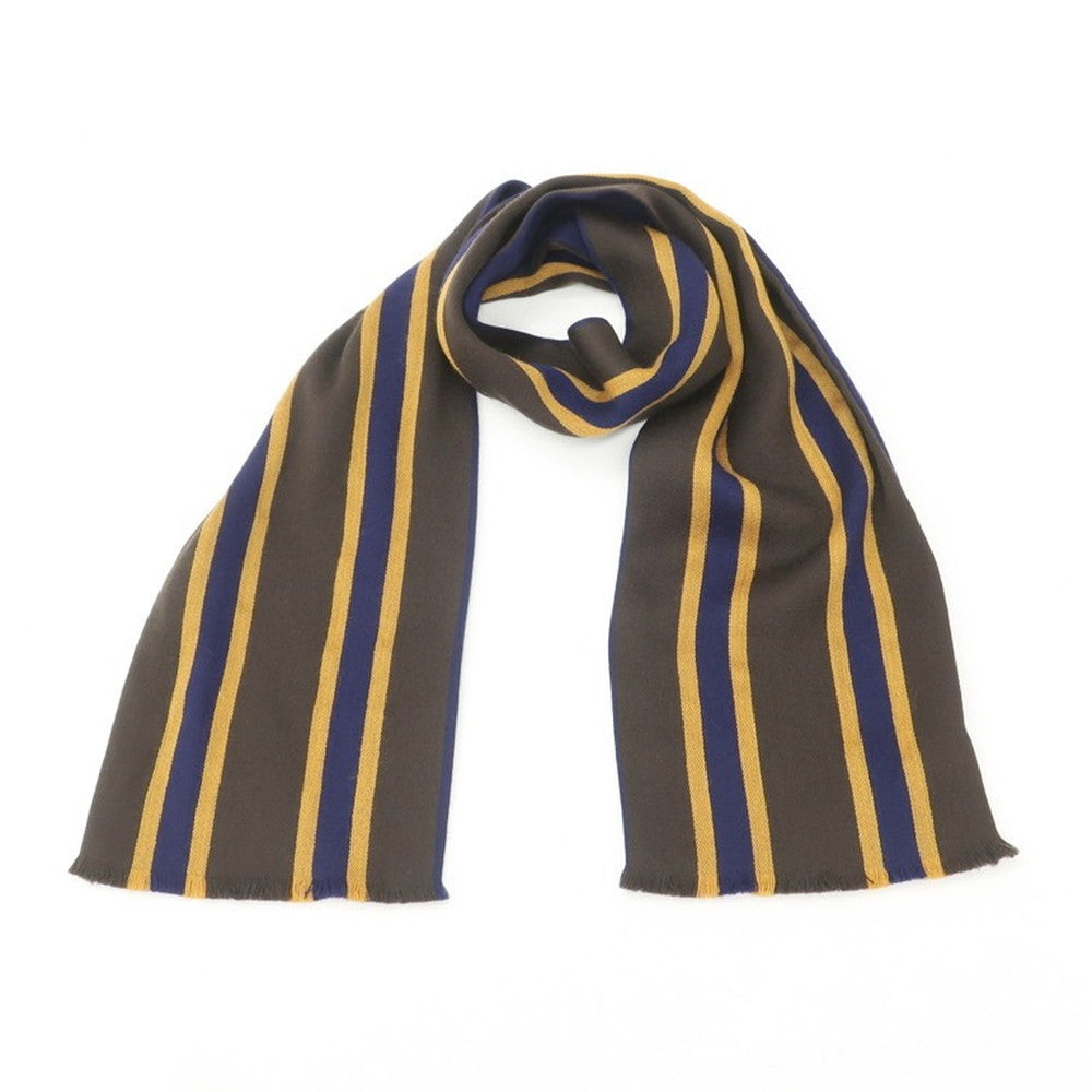 [New outlet] GIERRE scarf
 Brown x Navy [BRW] [A/W] [Condition Rank N-] [Men&