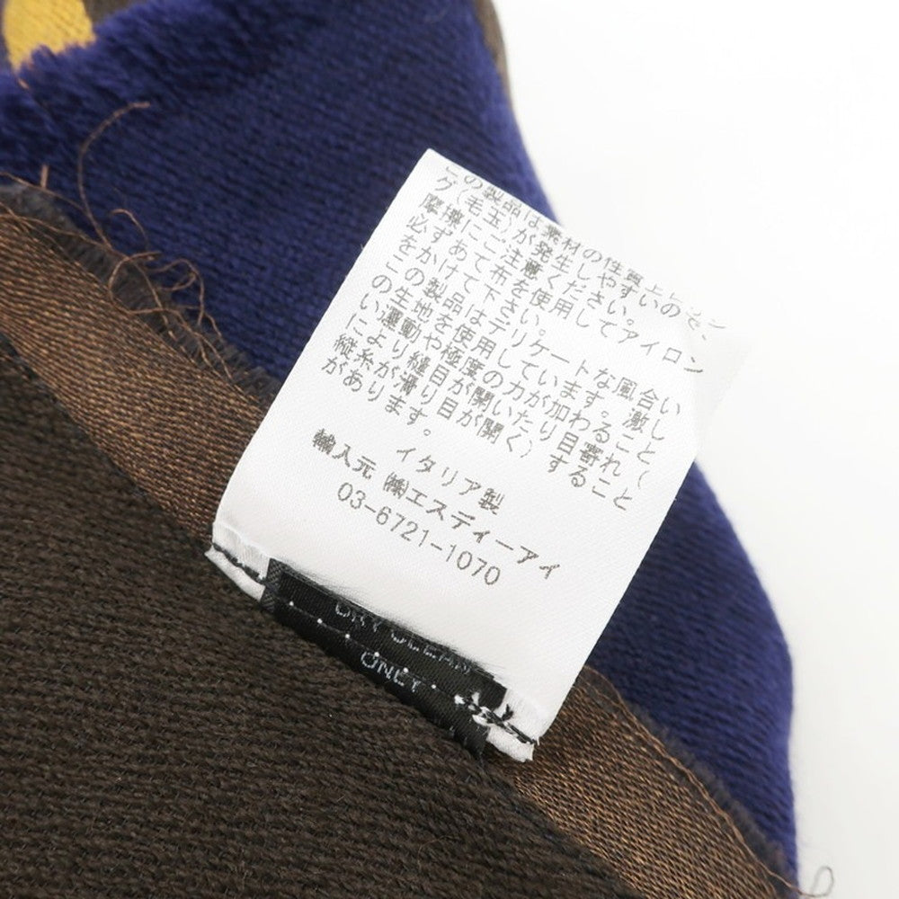 [New outlet] GIERRE scarf
 Brown x Navy [BRW] [A/W] [Condition Rank N-] [Men&