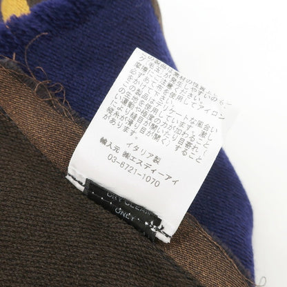 [New outlet] GIERRE scarf
 Brown x Navy [BRW] [A/W] [Condition Rank N-] [Men&