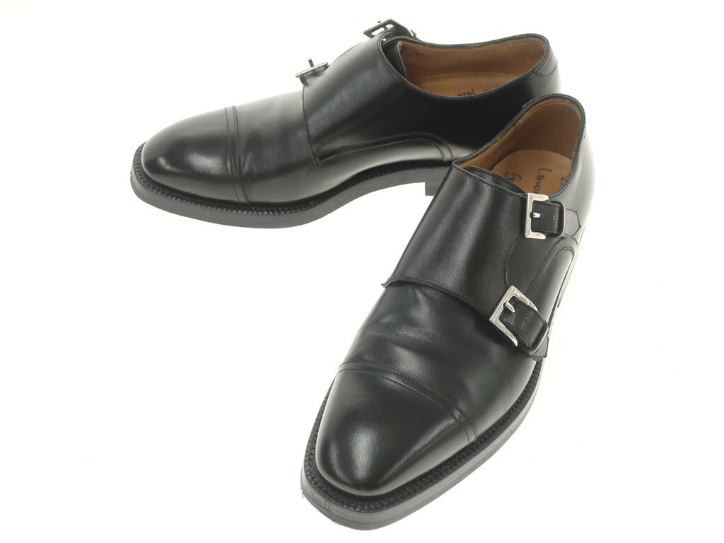 [Used] Enzo Bonafe Calfskin Double Monk Dress Shoes Black [6] [Condition Rank B] ​​[Men&