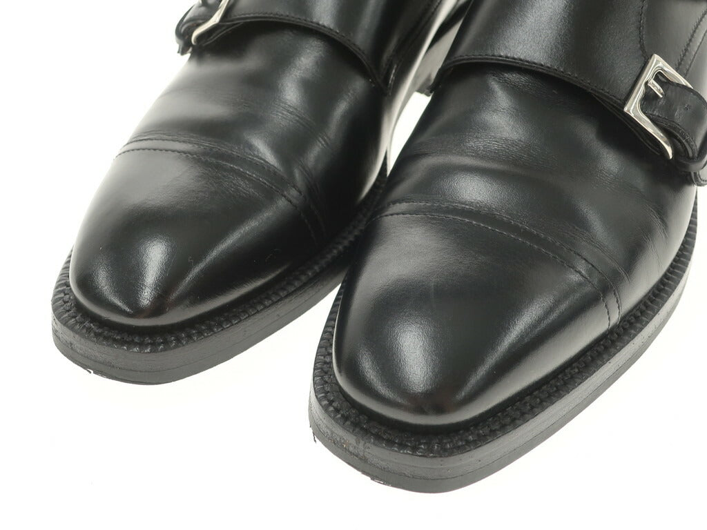 [Used] Enzo Bonafe Calfskin Double Monk Dress Shoes Black [6] [Condition Rank B] ​​[Men&