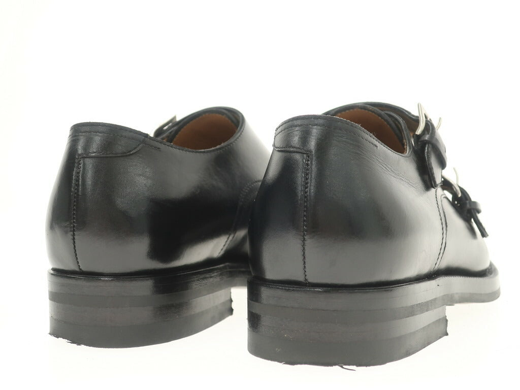 [Used] Enzo Bonafe Calfskin Double Monk Dress Shoes Black [6] [Condition Rank B] ​​[Men&