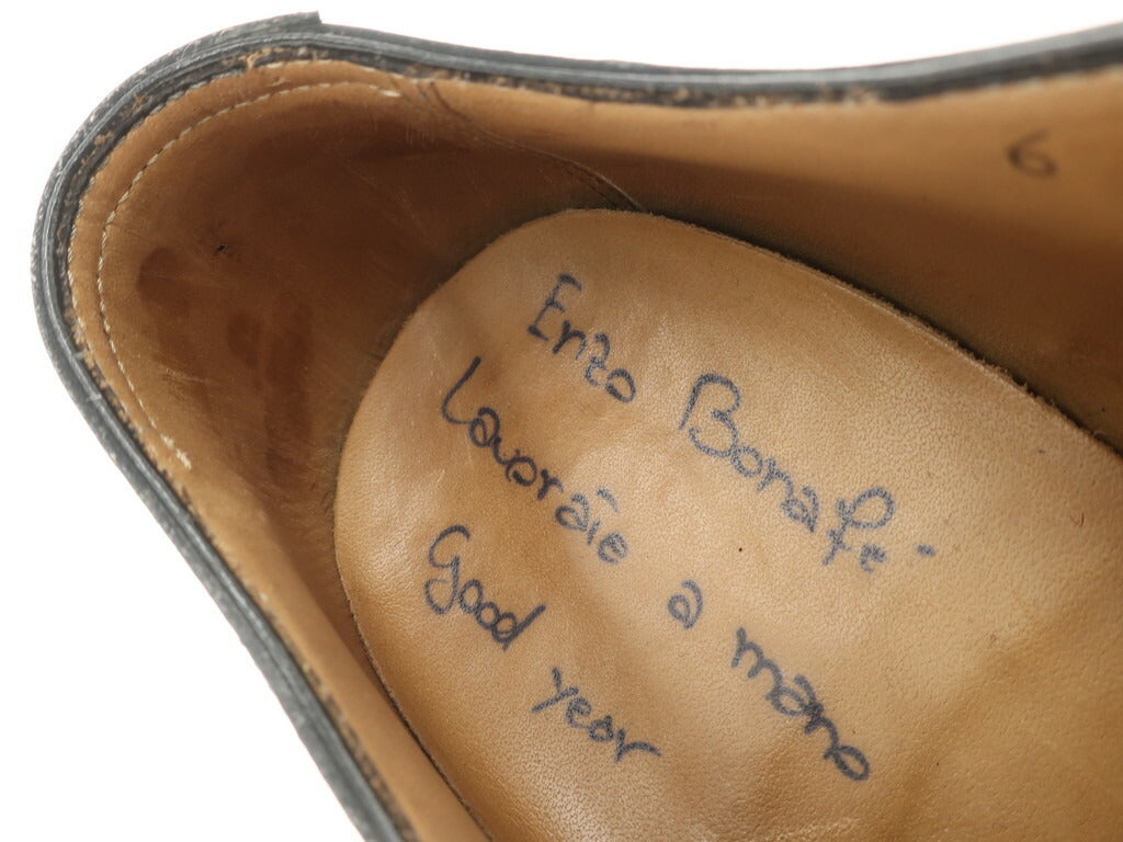 [Used] Enzo Bonafe Calfskin Double Monk Dress Shoes Black [6] [Condition Rank B] ​​[Men&