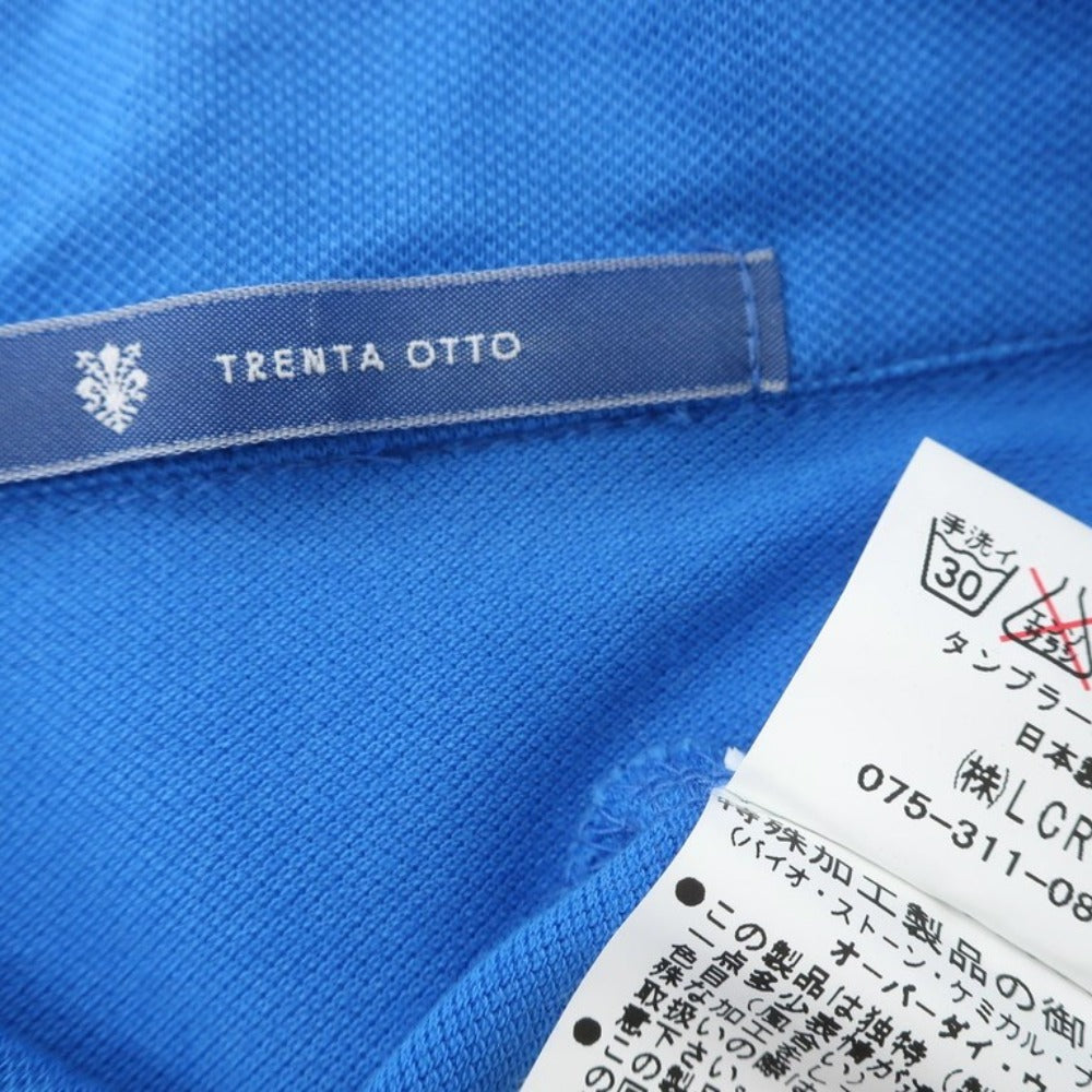 【中古】トレンタオット TRENTA OTTO 半袖ポロシャツ
 ブルー【サイズ46】【BLU】【S/S】【状態ランクD】【メンズ】 EPD