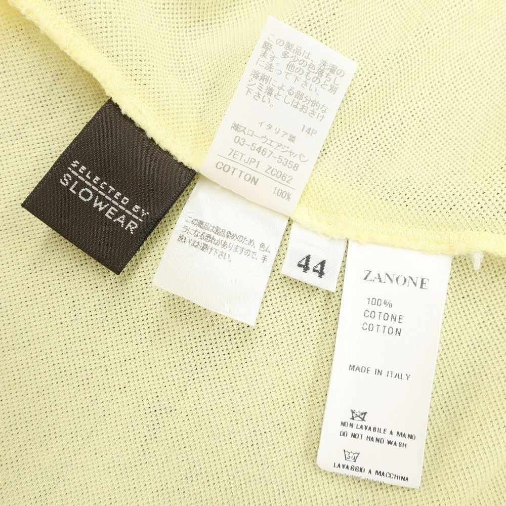 [Used] ZANONE short-sleeved polo shirt, yellow [size 44] [YEL] [S/S] [Condition rank B] ​​[Men&