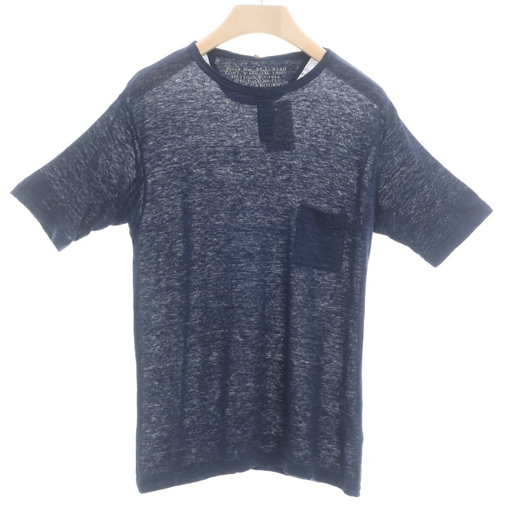 [Used] Nigel Cabourn short-sleeved T-shirt, navy [size 44] [NVY] [S/S] [Condition rank B] ​​[Men&