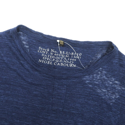 [Used] Nigel Cabourn short-sleeved T-shirt, navy [size 44] [NVY] [S/S] [Condition rank B] ​​[Men&