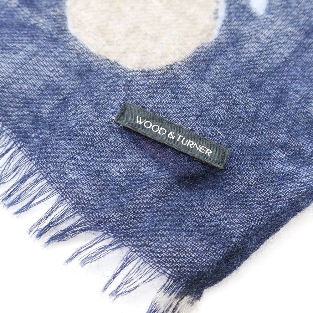 [Used] Wood &amp;amp; Turner WOOD&amp;amp;TURNER stole
 Dark navy x beige [A/W] [Condition rank B] ​​[Men&
