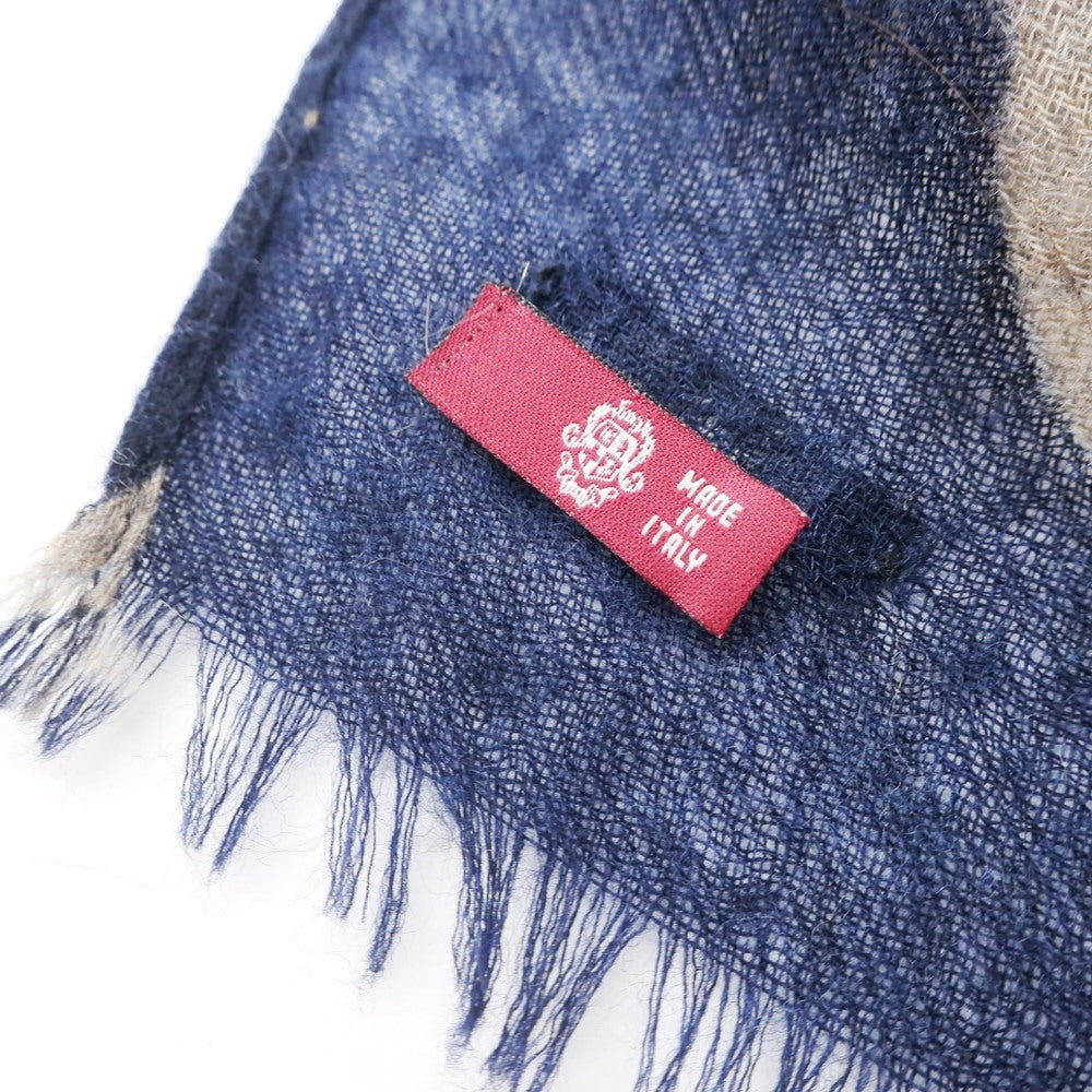 [Used] Wood &amp;amp; Turner WOOD&amp;amp;TURNER stole
 Dark navy x beige [A/W] [Condition rank B] ​​[Men&