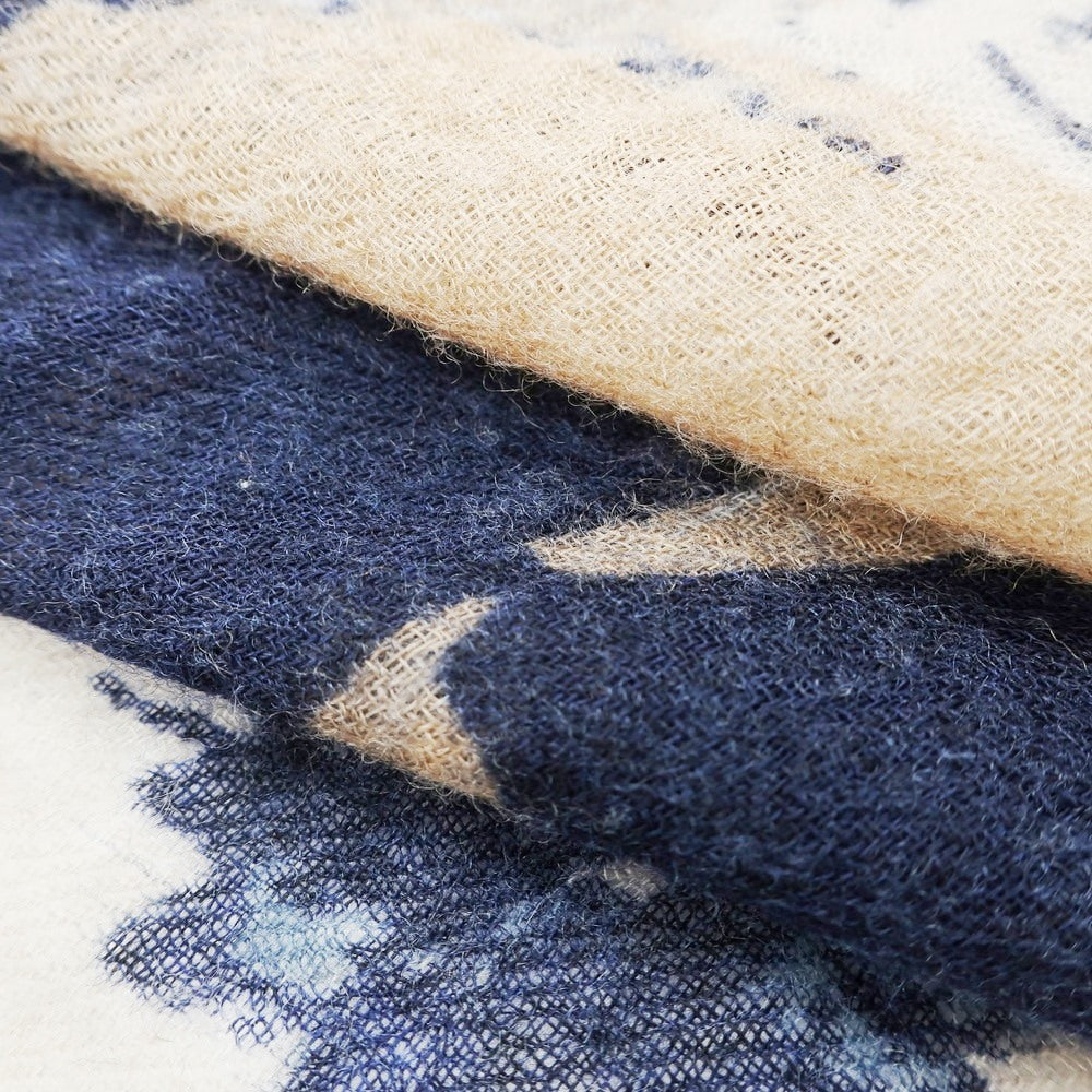 [Used] Wood &amp;amp; Turner WOOD&amp;amp;TURNER stole
 Dark navy x beige [A/W] [Condition rank B] ​​[Men&