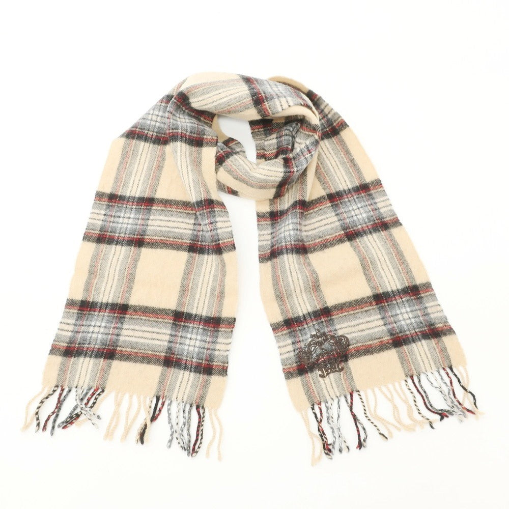 [Used] Orobianco Wool Check Scarf Beige x Black [BEI] [A/W] [Condition Rank B] ​​[Men&