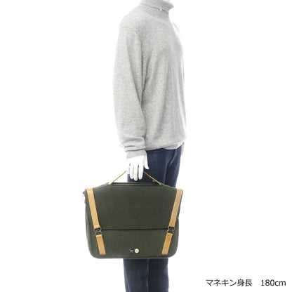 [Used] ABICI Felt Wool Briefcase Green [W44xH32.5xD4.5] [GRN] [S/S/A/W] [Condition Rank C] [Men&