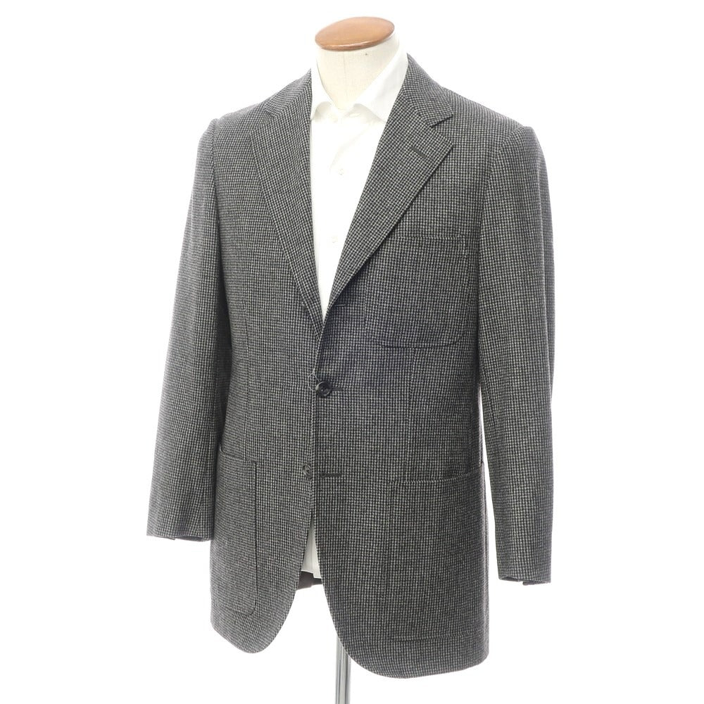 [Used] Valditaro wool houndstooth pattern tailored jacket, gray x black [size 46] [GRY] [A/W] [Condition rank B] ​​[Men&