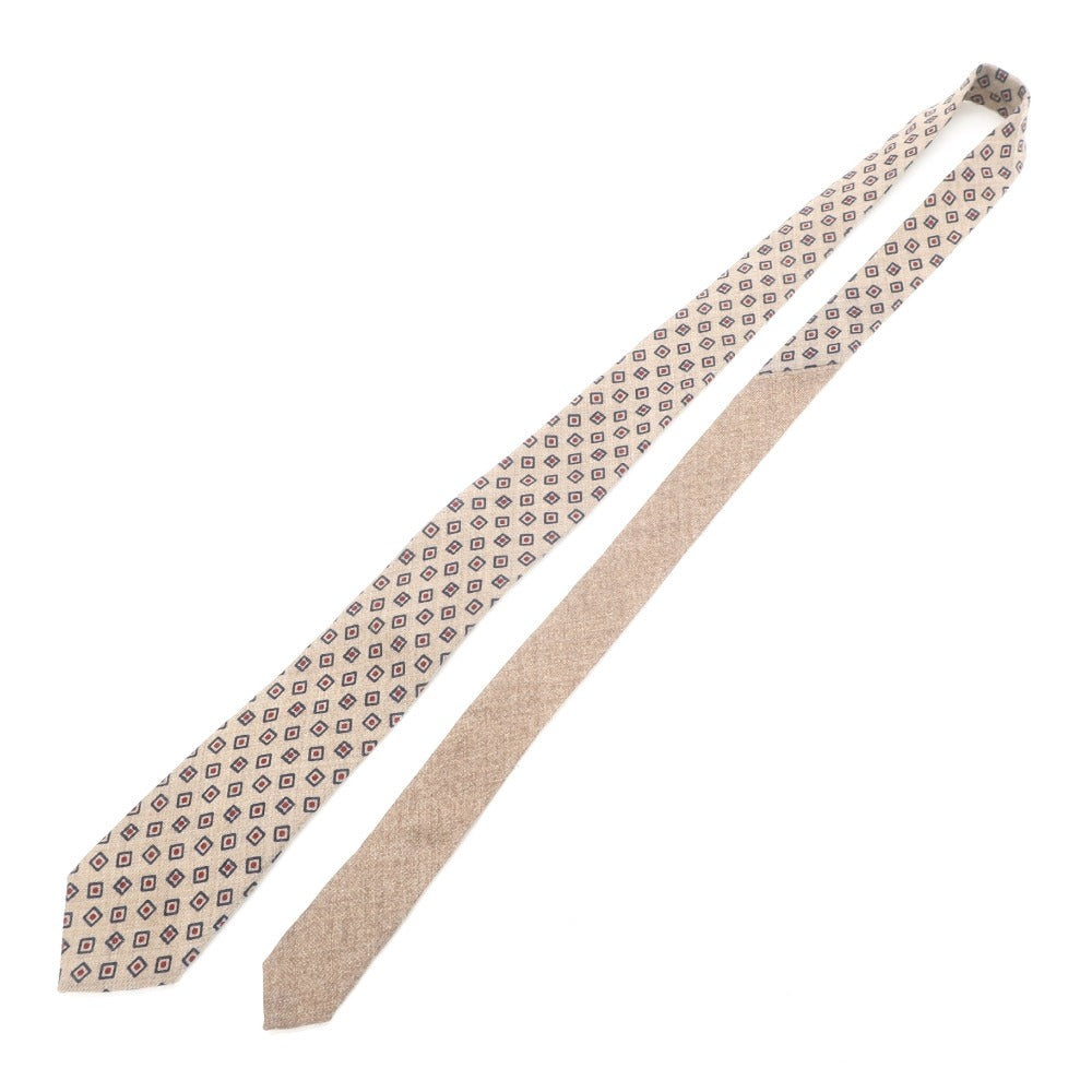 [Used] New Yorker NEWYORKER 3-fold wool tie beige [BEI] [A/W] [Condition rank B] ​​[Men&