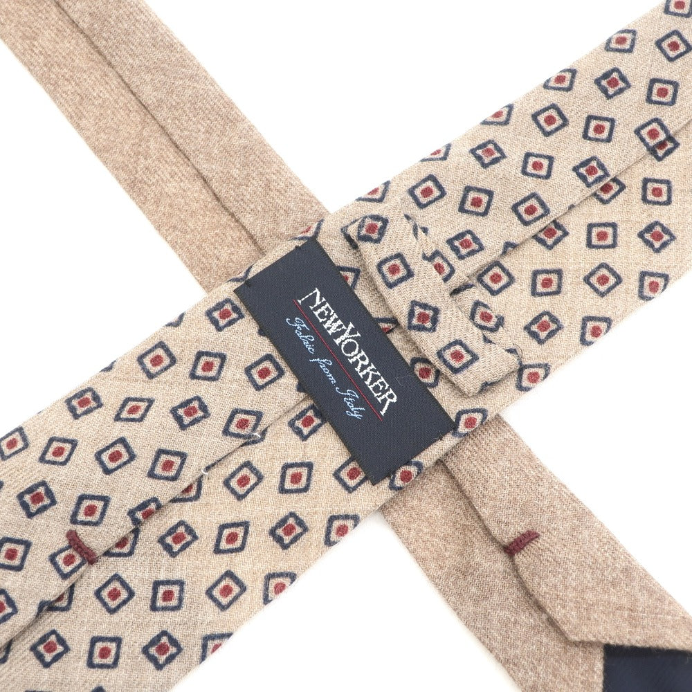 [Used] New Yorker NEWYORKER 3-fold wool tie beige [BEI] [A/W] [Condition rank B] ​​[Men&