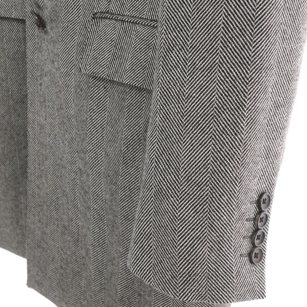 [Used] ESTNATION Herringbone Wool Chesterfield Coat Black x White [Size 50] [GRY] [A/W] [Condition Rank B] ​​[Men&