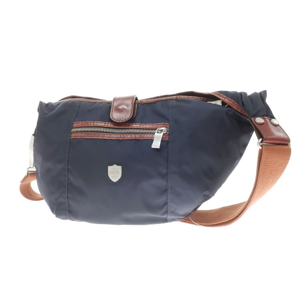 [Used] Orobianco Limonta Nylon Shoulder Bag Navy x Brown [W39xH24xD-][NVY][S/S/A/W][Condition Rank B][Men&