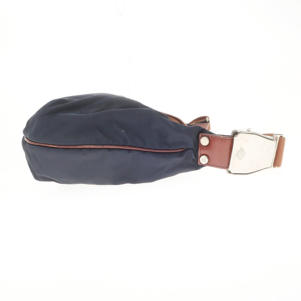 [Used] Orobianco Limonta Nylon Shoulder Bag Navy x Brown [W39xH24xD-][NVY][S/S/A/W][Condition Rank B][Men&