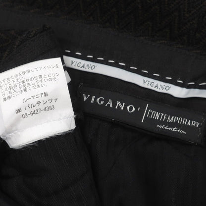 [Used] Vigano VIGANO Herringbone Wool Two-Pleated Casual Slacks Pants Brown x Black [Size 46] [BRW] [A/W] [Condition Rank B] ​​[Men&