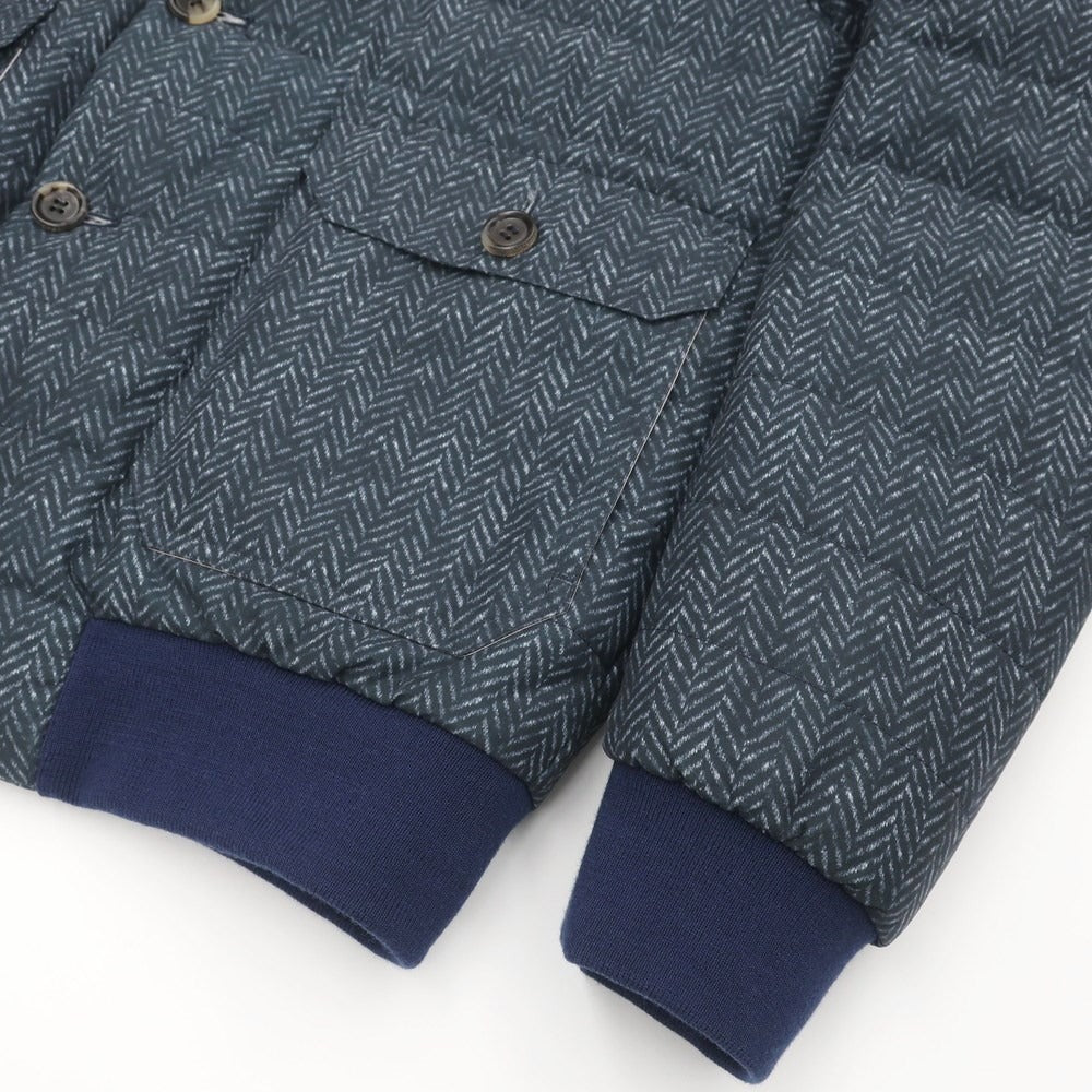 [Used] KIRED Polyester Herringbone Quilted Blouson Blue Green [Size 46] [GRN] [A/W] [Condition Rank B] ​​[Men&