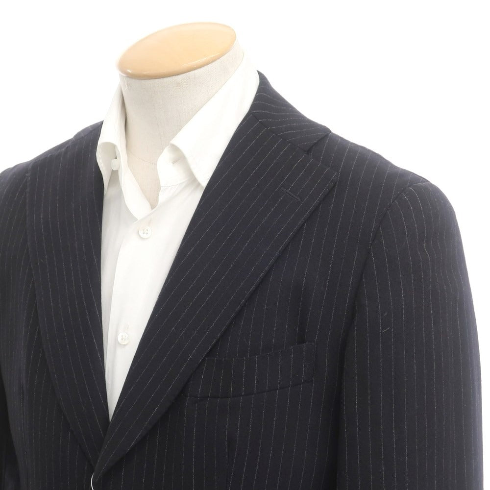 [Used] TONELLO Stretch Wool Striped Tailored Jacket Navy [Size 44] [NVY] [A/W] [Condition Rank C] [Men&