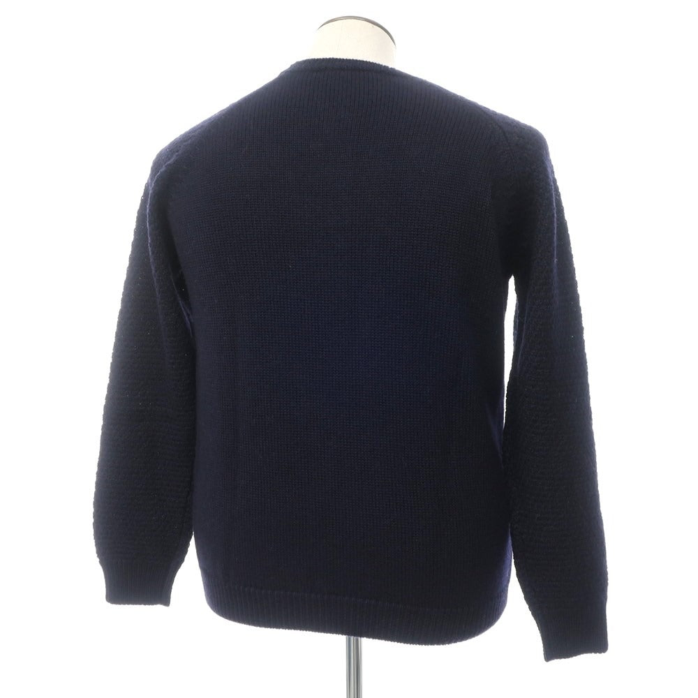 [Used] Roberto Collina ROBERTO COLLINA Mid-gauge wool cable knit crew neck Navy [Size 50] [NVY] [A/W] [Condition Rank A] [Men&