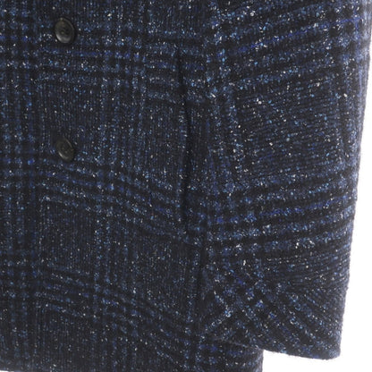 [Used] PALTO Acrylic Wool Check Balmac Coat Navy [Size 48] [NVY] [A/W] [Condition Rank A] [Men&
