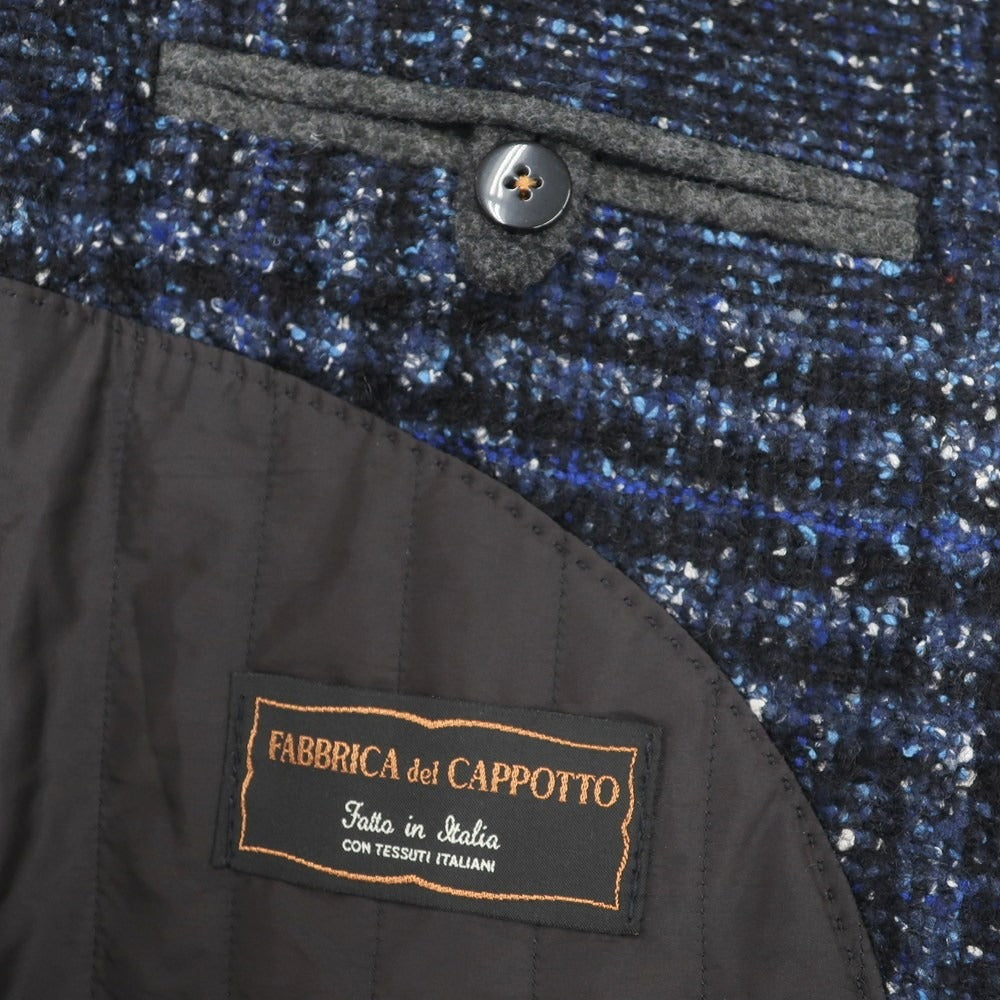 [Used] PALTO Acrylic Wool Check Balmac Coat Navy [Size 48] [NVY] [A/W] [Condition Rank A] [Men&