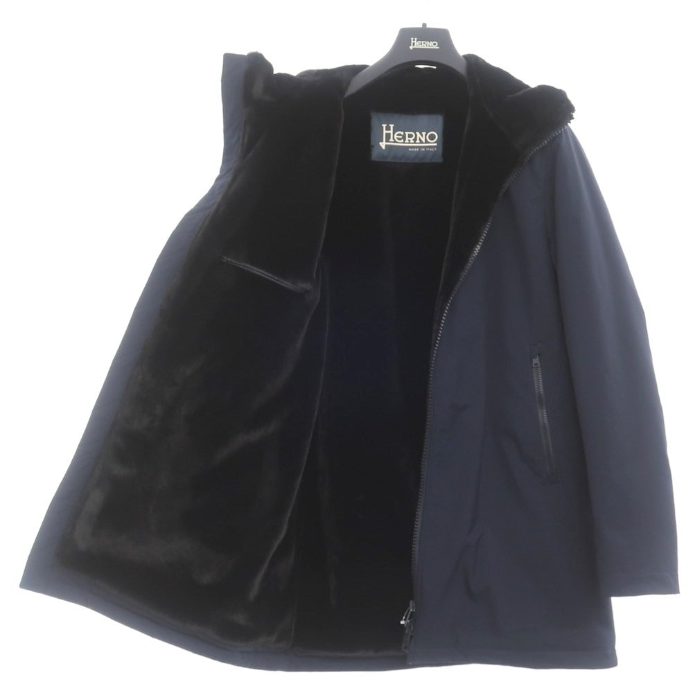 [Used] Herno Polyester Fur-lined Padded Hooded Coat Navy [Size 50] [NVY] [A/W] [Condition Rank B] ​​[Men&