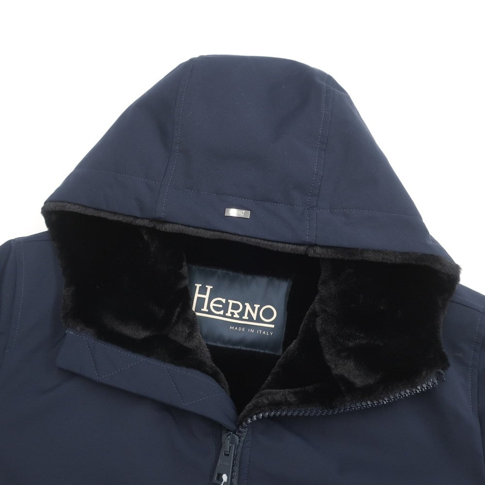 [Used] Herno Polyester Fur-lined Padded Hooded Coat Navy [Size 50] [NVY] [A/W] [Condition Rank B] ​​[Men&