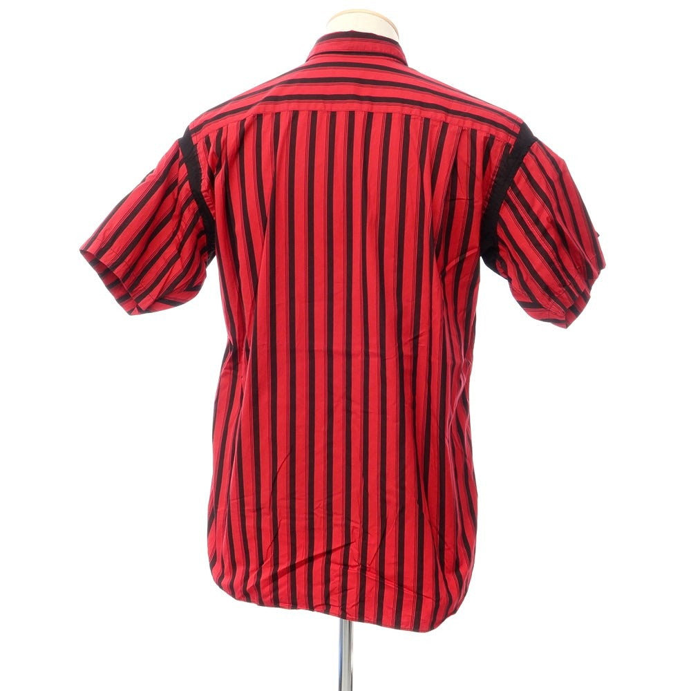 【中古】【未使用】コムデギャルソンシャツ COMME des GARCONS SHIRT 2022年春夏 半袖シャツ
 レッドxブラック【サイズS】【RED】【S/S】【状態ランクS】【メンズ】
【769872】[EPD]