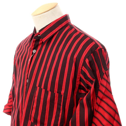 [Used] [Unused] COMME des GARCONS SHIRT 2022 Spring/Summer Product Dyed Cotton Striped Long Shirt Black x Red [Size XS] [BLK] [S/S/A/W] [Condition Rank S] [Men&