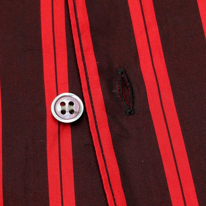 [Used] [Unused] COMME des GARCONS SHIRT 2022 Spring/Summer Product Dyed Cotton Striped Long Shirt Black x Red [Size XS] [BLK] [S/S/A/W] [Condition Rank S] [Men&