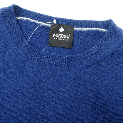 [Used] Andrea Fenzi Wool Cashmere Crew Neck Knit Navy Blue [Size 44] [NVY] [A/W] [Condition Rank B] ​​[Men&