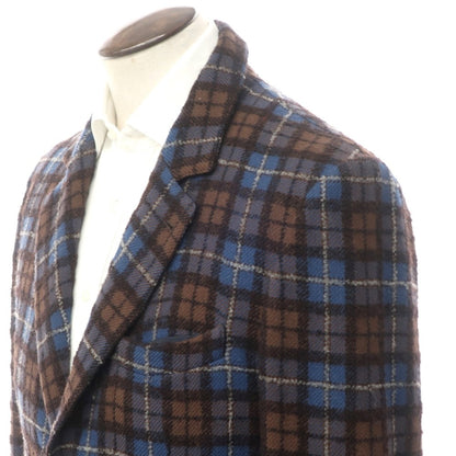 [Used] AQUARAMA Wool Check Casual Jacket Brown x Blue [Size 52] [BRW] [A/W] [Condition Rank B] ​​[Men&