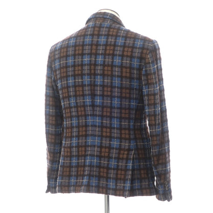 [Used] AQUARAMA Wool Check Casual Jacket Brown x Blue [Size 52] [BRW] [A/W] [Condition Rank B] ​​[Men&