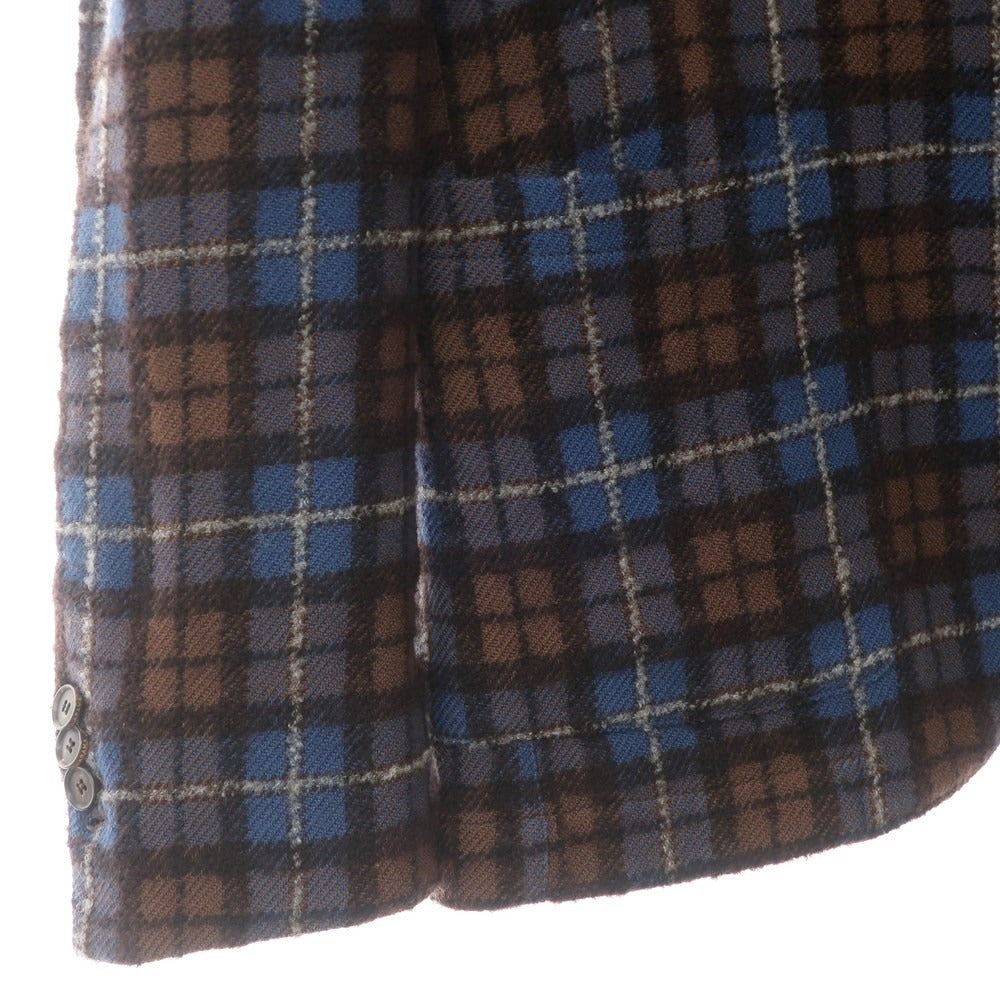 [Used] AQUARAMA Wool Check Casual Jacket Brown x Blue [Size 52] [BRW] [A/W] [Condition Rank B] ​​[Men&