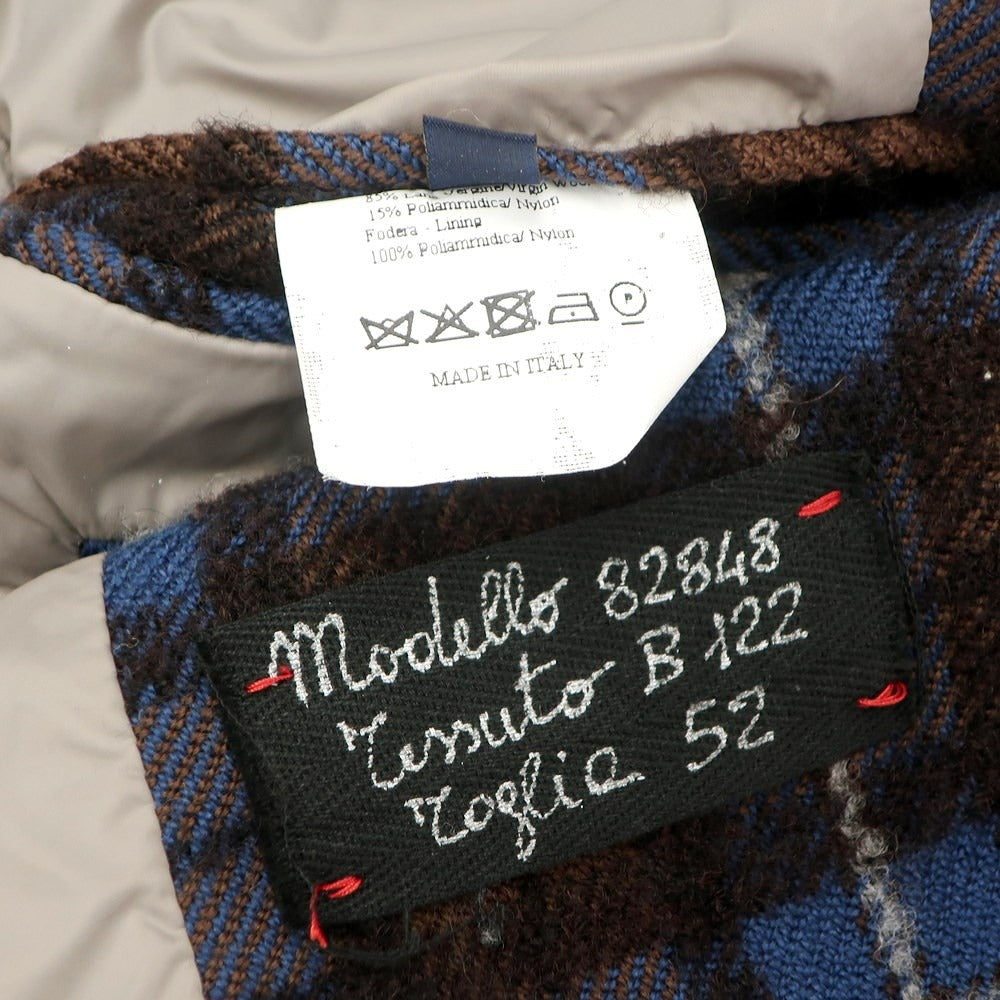 [Used] AQUARAMA Wool Check Casual Jacket Brown x Blue [Size 52] [BRW] [A/W] [Condition Rank B] ​​[Men&