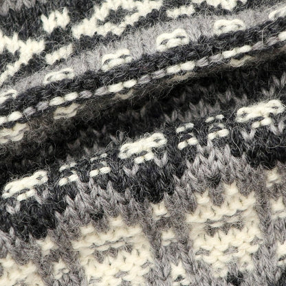 [Used] Guernsey Woolens GUERNSEY WOOLLENS Mid-gauge wool Fair Isle pattern crew neck knit Gray x off-white [Size 36] [GRY] [A/W] [Condition rank B] ​​[Men&