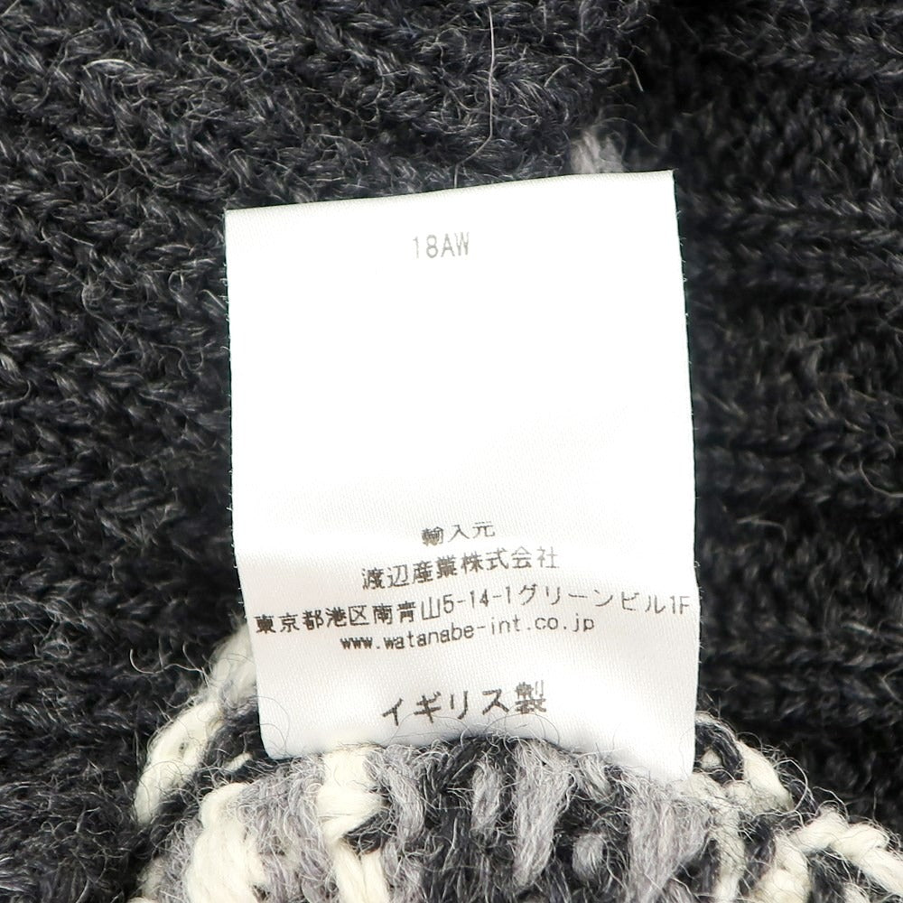 [Used] Guernsey Woolens GUERNSEY WOOLLENS Mid-gauge wool Fair Isle pattern crew neck knit Gray x off-white [Size 36] [GRY] [A/W] [Condition rank B] ​​[Men&