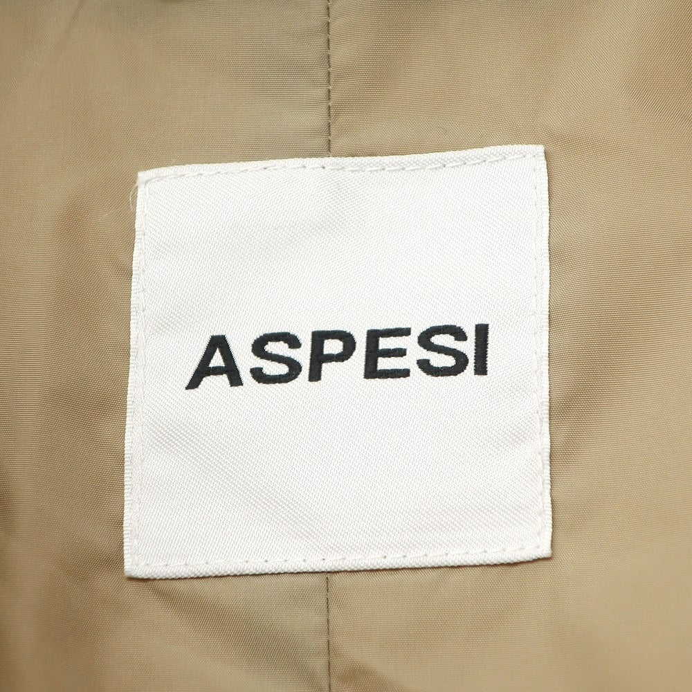 アスペジ ASPESI ナイロン ダウン チェスター コート カーキベージュ【サイズXS】【メンズ】