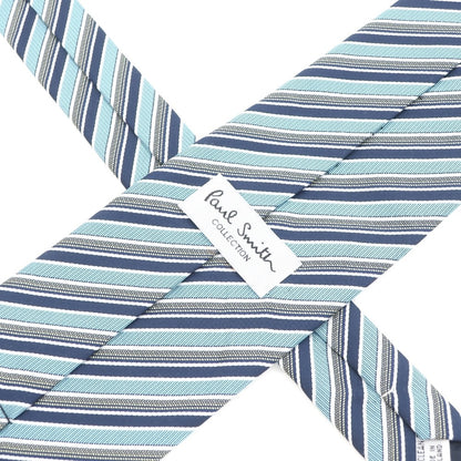 【中古】ポールスミスコレクション PAUL SMITH COLLECTION ストライプ柄ネクタイ
 ブルーxネイビー【サイズ－】【BLU】【S/S/A/W】【状態ランクB】【メンズ】
【778988】 APD